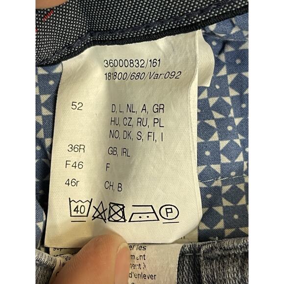 Bruhl Pants Mens 36R Blue Straight Leg Mid Rise Regular Fit Stretch Chino - Picture 10 of 15